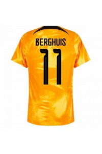 Nederland Steven Berghuis #11 Fotballdrakt Hjemme Klær VM 2022 Korte ermer